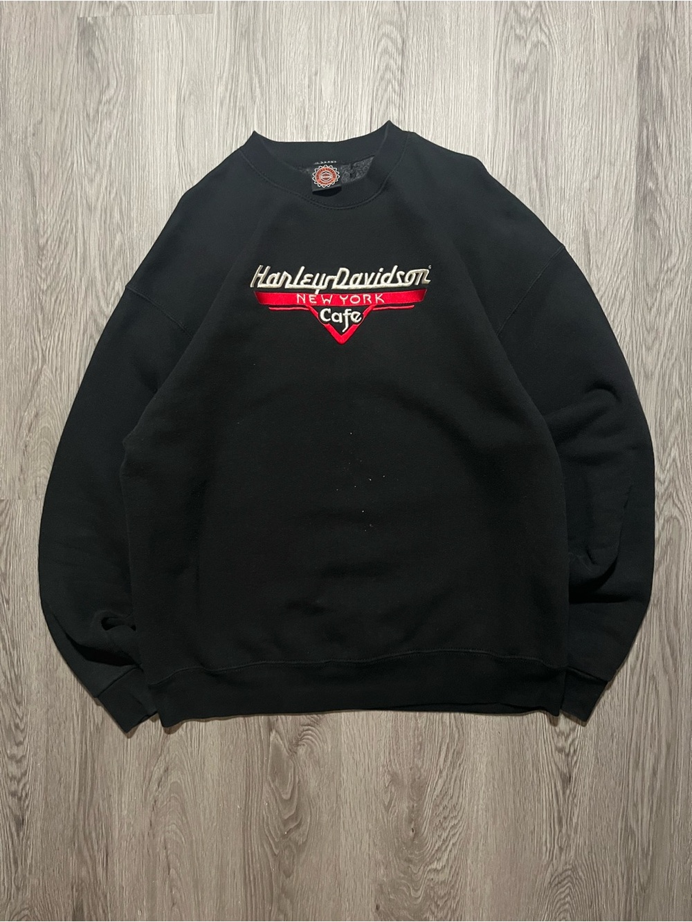 Vintage 90s Harley-Davidson New York Café crewneck sweater men’s XL made in USA